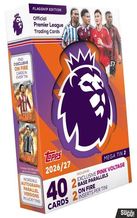 Topps Premier League 2027 Trading Cards Mega Tin 3