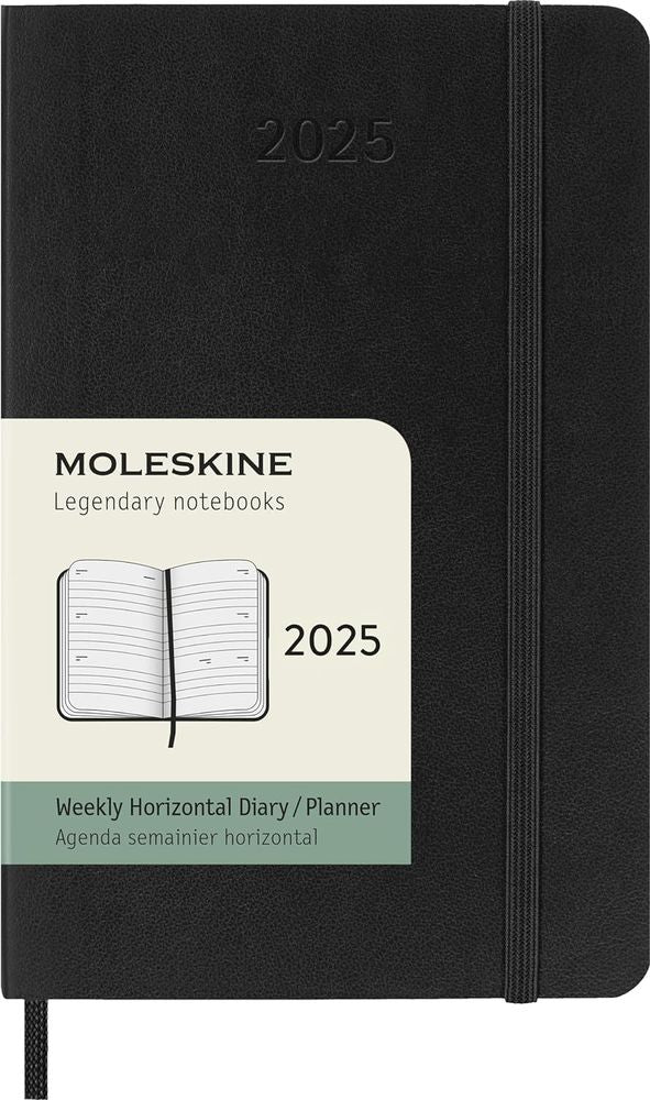 2025 Moleskine 12M Weekly Pocket Black (Softcover)