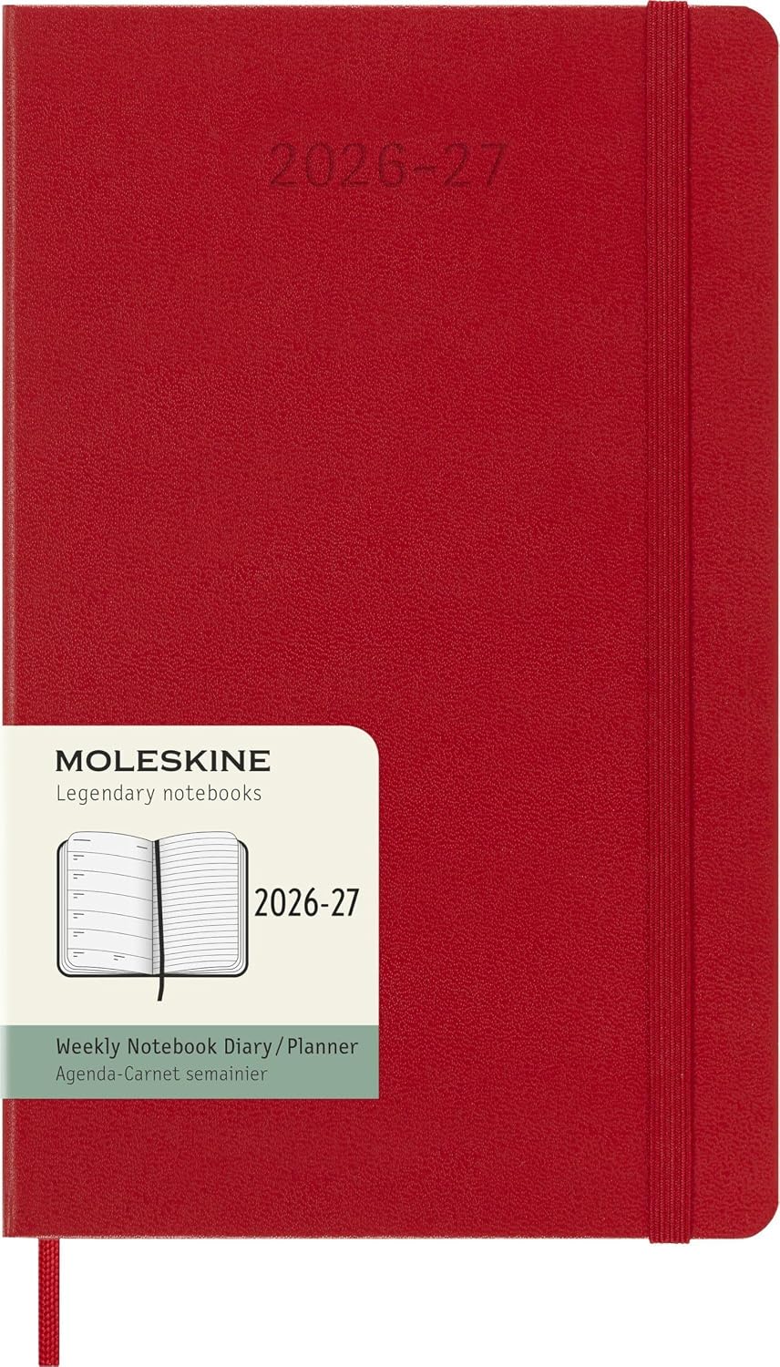 Moleskine 2026 - 2027 18M Weekly Planner Scarlet Red Large (Hardcover)