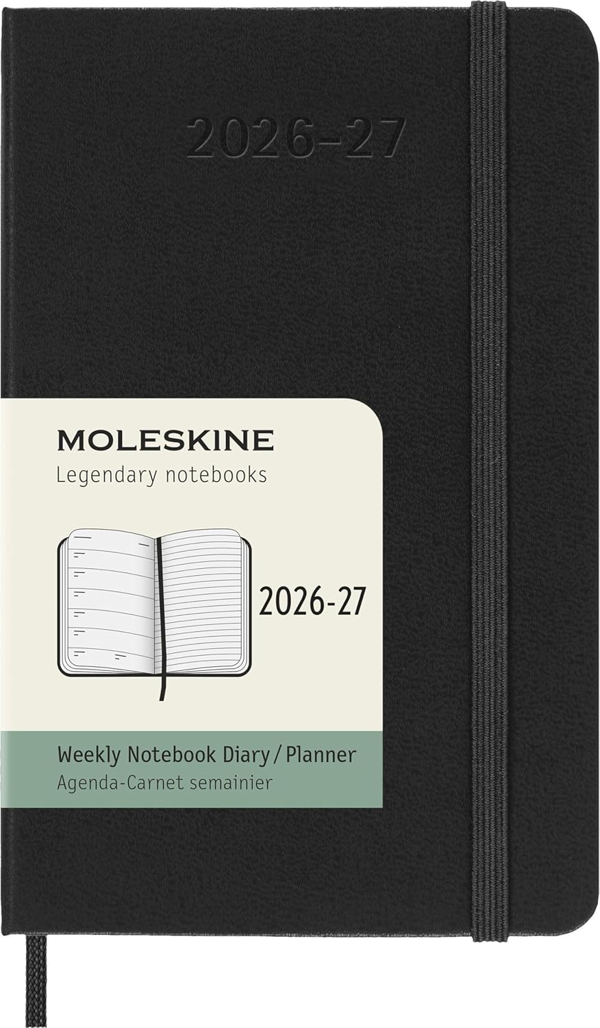2026-2027 18M Weekly Planner Pocket Black (Hardcover)