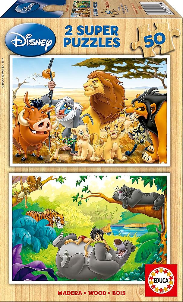Disney Lion King Animal Friends Puzzles 2x 50 Piece