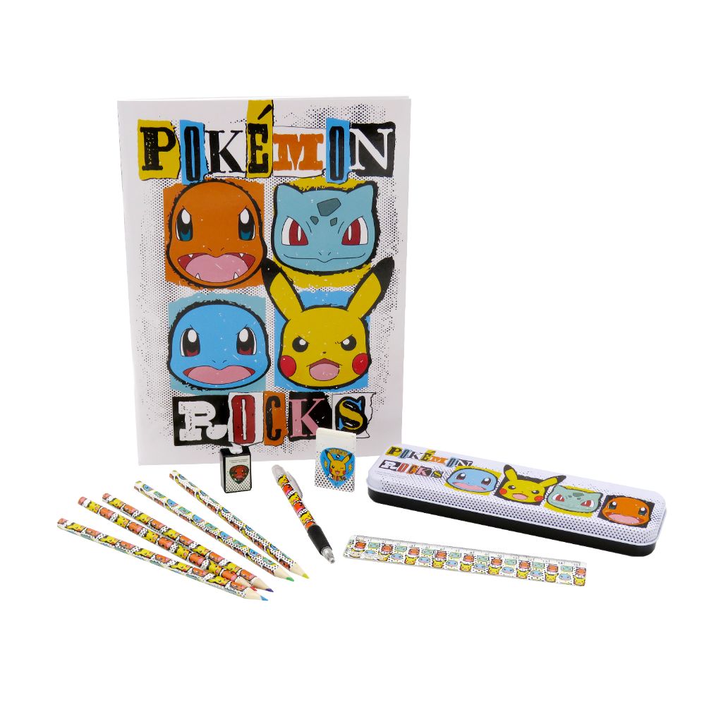 Pokémon - Stationery Set with Metal Pencil Case