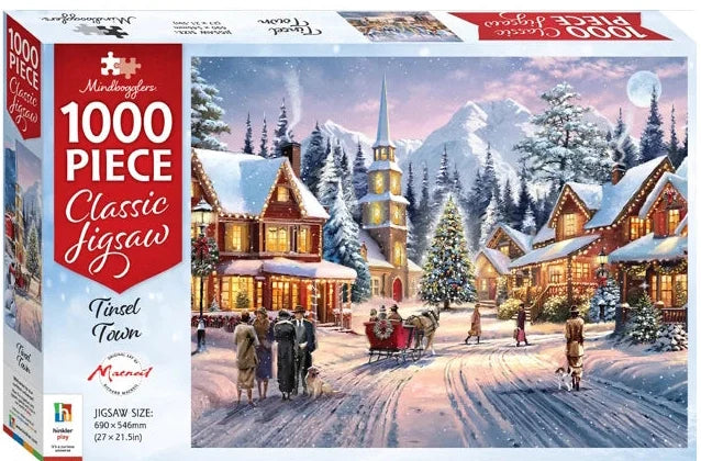 Mindbogglers Christmas Tinsel Town 1000 Piece Puzzle
