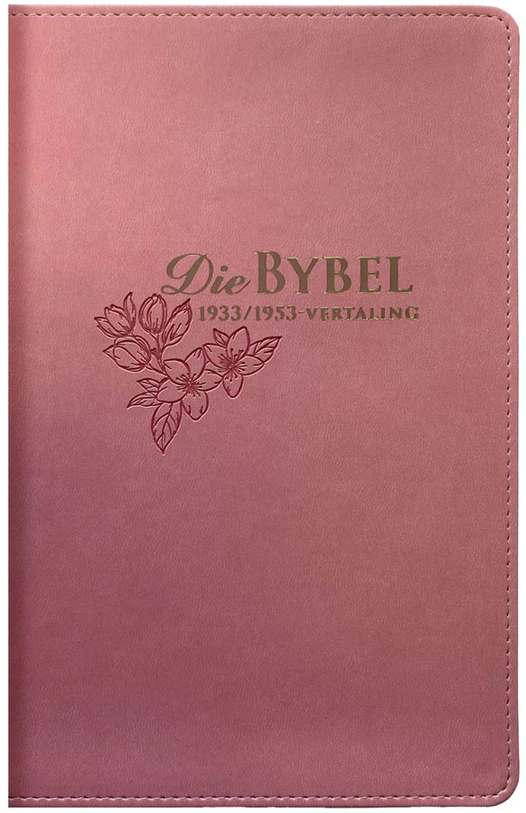 Afrikaans 1933/1953 Vertaling Pienk Kunsleer Bybel