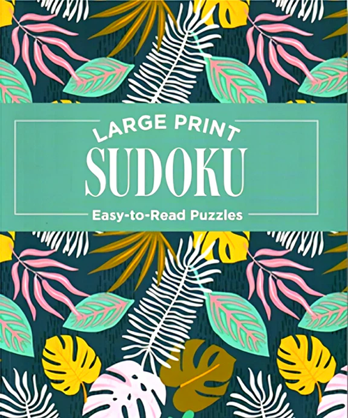 Large Print Sudoku Dark Green Leave