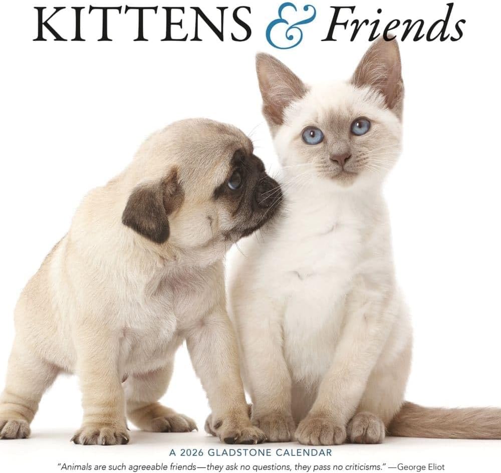 Kitten & Friends 2026 Wall Calendar