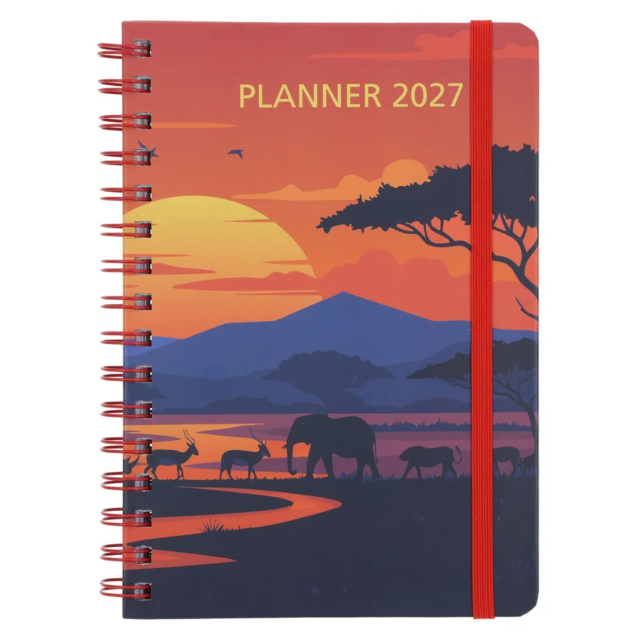 2027 A5 Diary - Daily Planner - African Scene