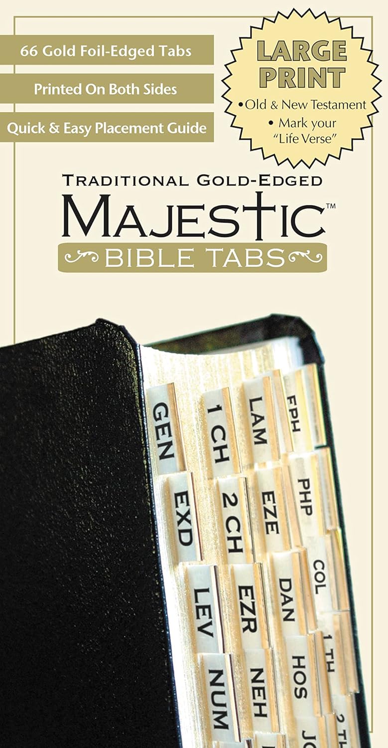 Majestic Trad Gold Large Print Bible Tabs