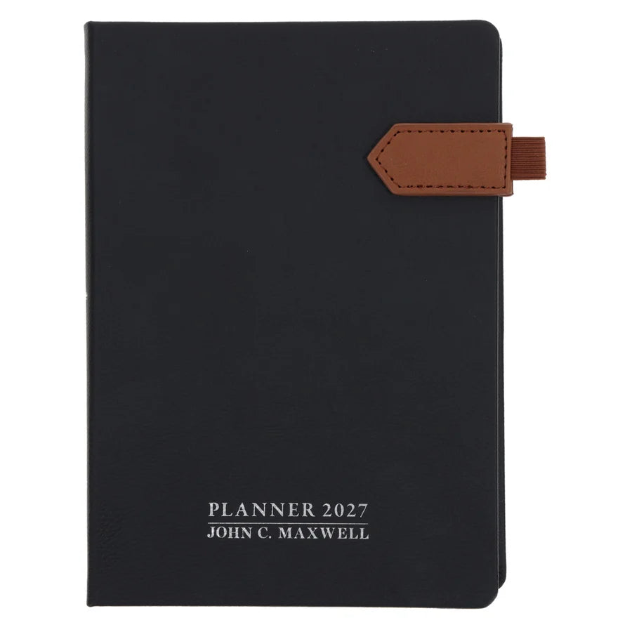 2027 John Maxwell A4 Diary - Daily Planner - Black - Imitation Leather