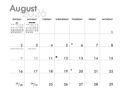 Cape Town Desktop Calendar 2026