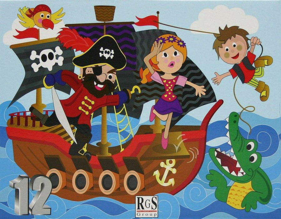 Jigsaw Puzzle 12 Piece Pirate (Poster Included)
