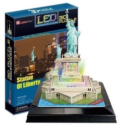 CubicFun - Statue of Liberty (USA) with LED unit 3D Puzzle (37 Pieces)