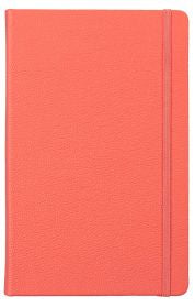 Leatherpress (Coral) Red Large Notebook (Genuine Leather) (Inspire Collection)