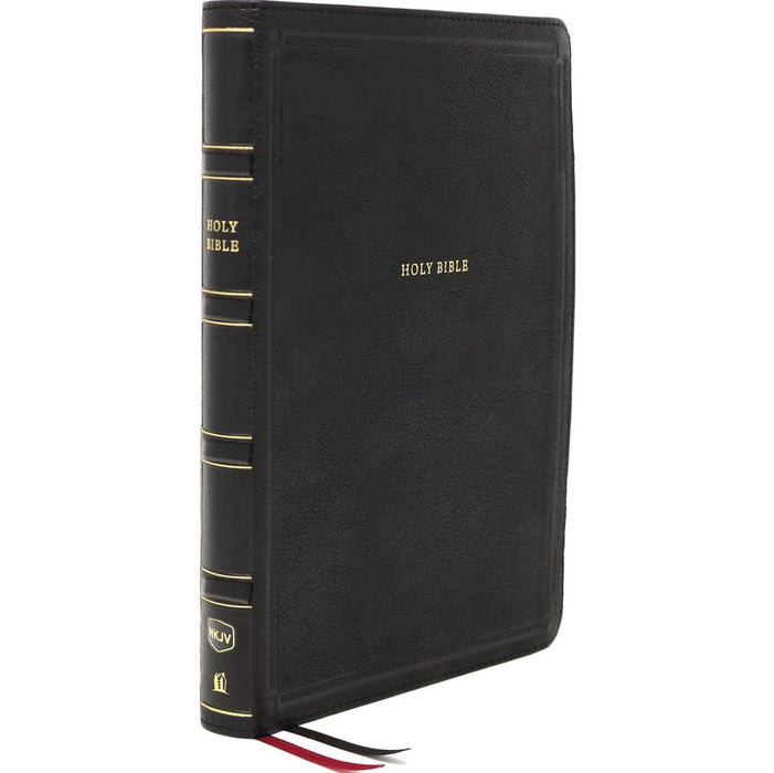 NKJV Deluxe Personal Size Ref Bible Large Print (Black) (Imitation Leather)