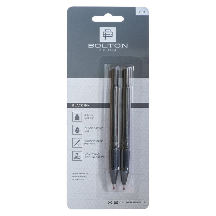 Bolton Gel Pen Refill: Black Ink Set Of 2