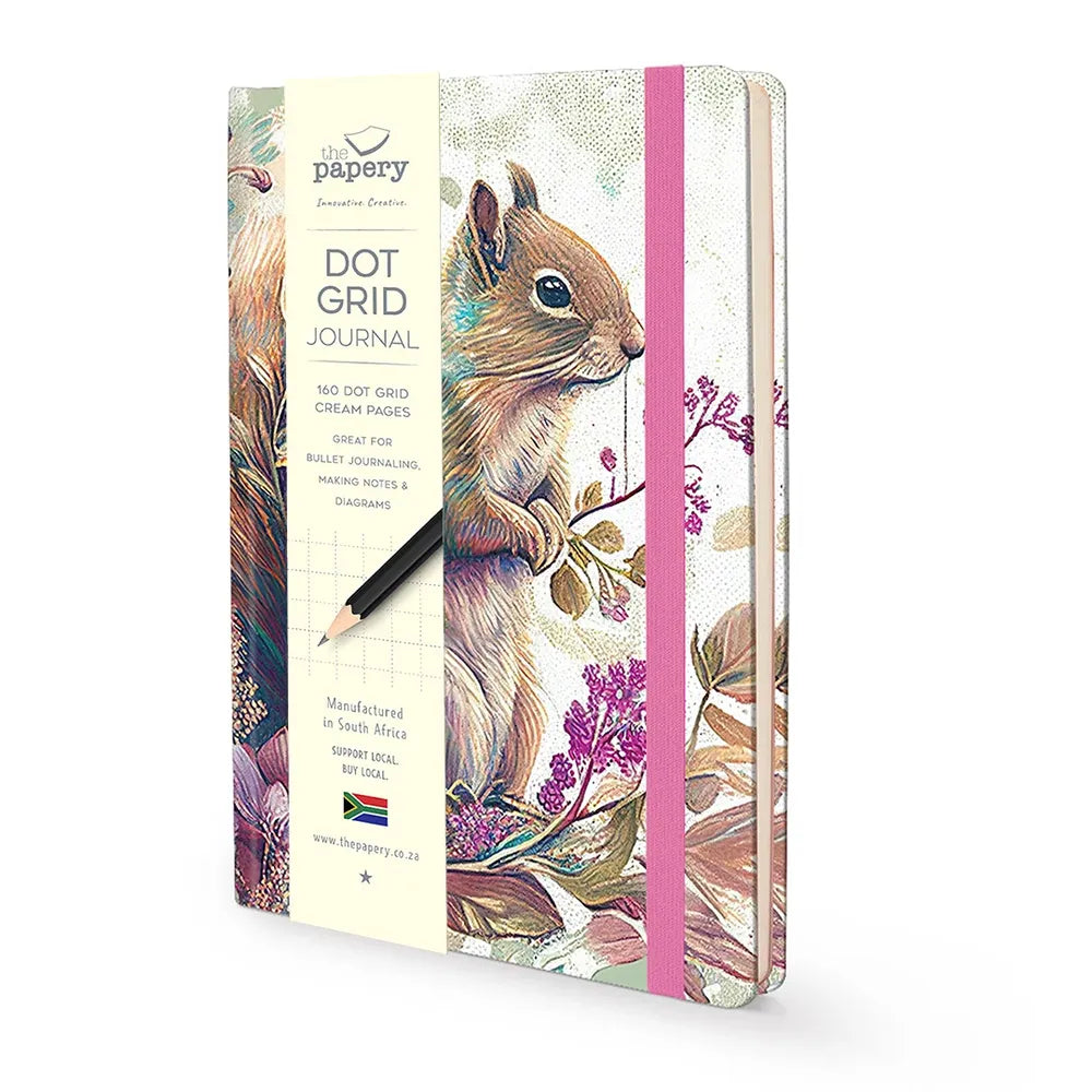 Retro Journal: Squirrel - Dot Grid A5