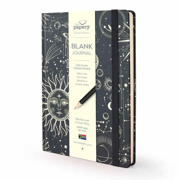 Retro Journal: Sun Moon Stars - Blank A5