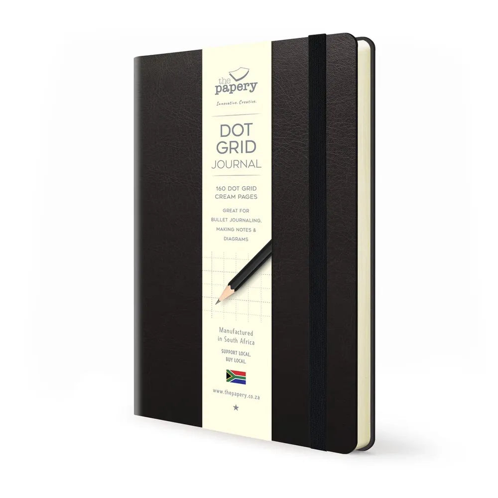 Flexi Journal: Black - Dot Grid A5