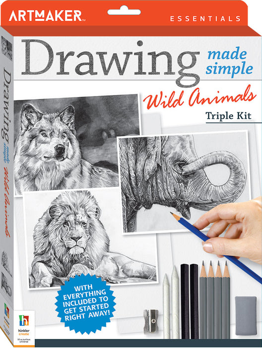 Drawing Made Simple: Wild Animals Triple Kit