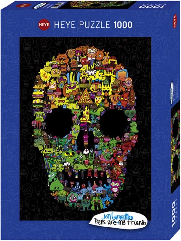 Doodle Skull 1000 Piece Puzzle