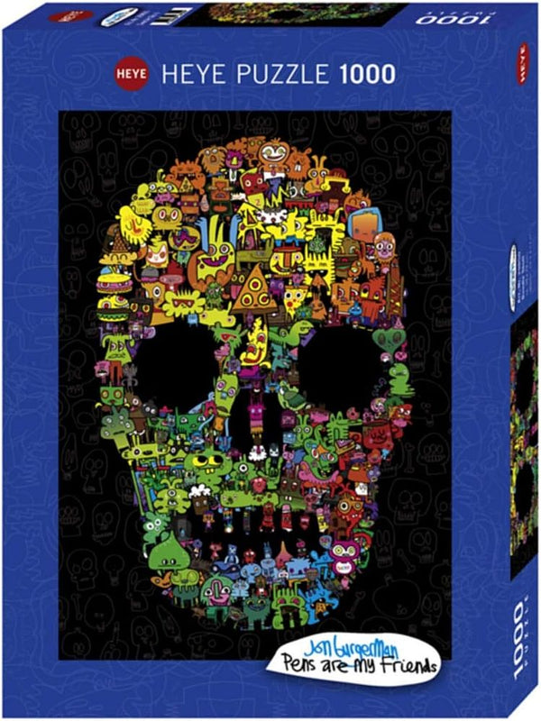 Doodle Skull 1000 Piece Puzzle