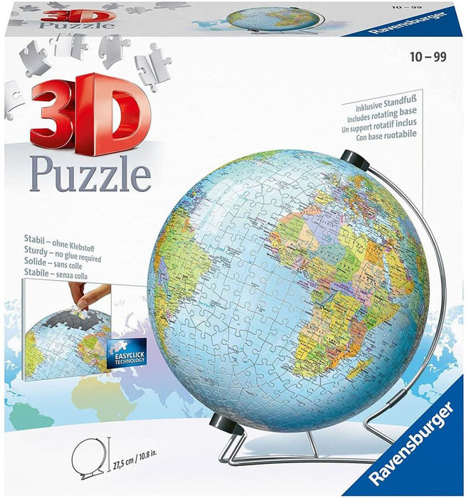 World Globe 540 Piece 3D Puzzle