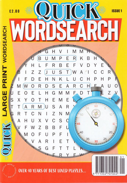 Quick Wordsearch Issue 1 (Large Print) (Paperback)