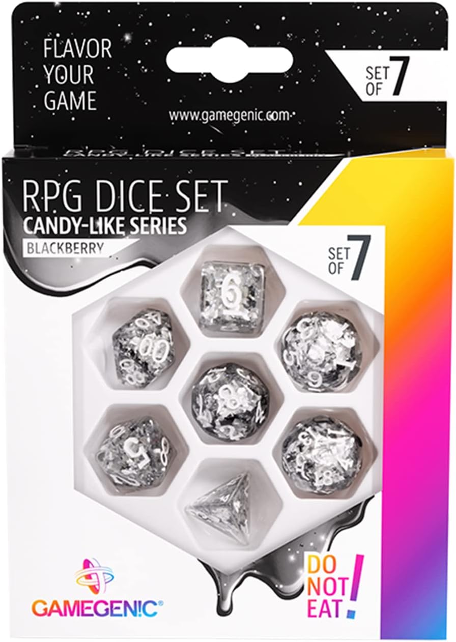 RPG Dice Set Blackberry Candy Like Series