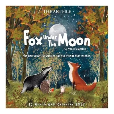 2027 Fox Under The Moon 12 Month Art Calendar