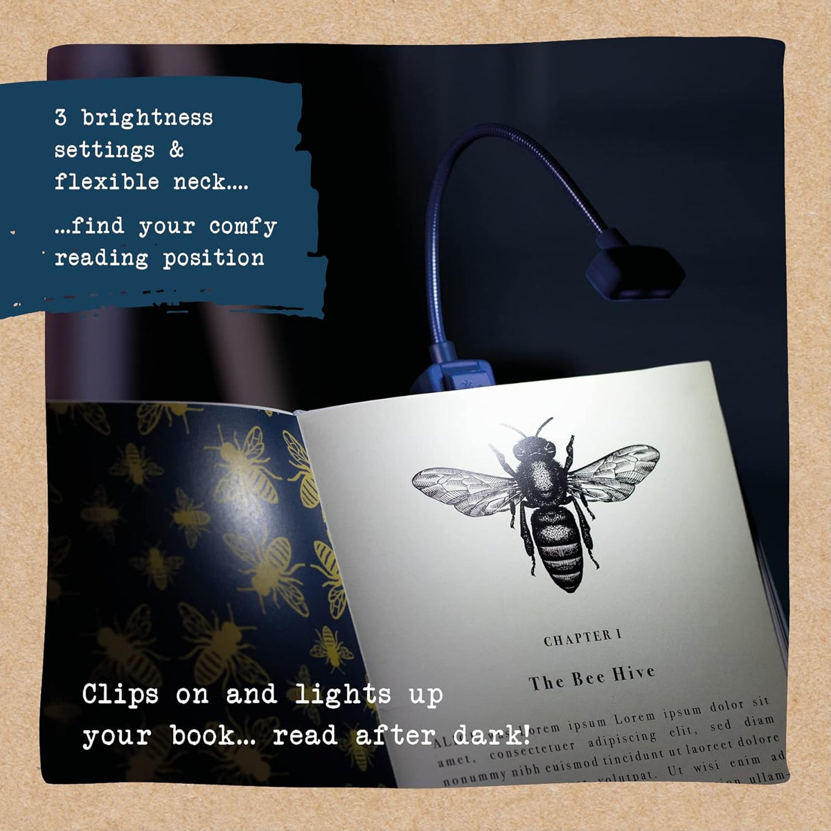 Book Lover's Reading Light: Bee