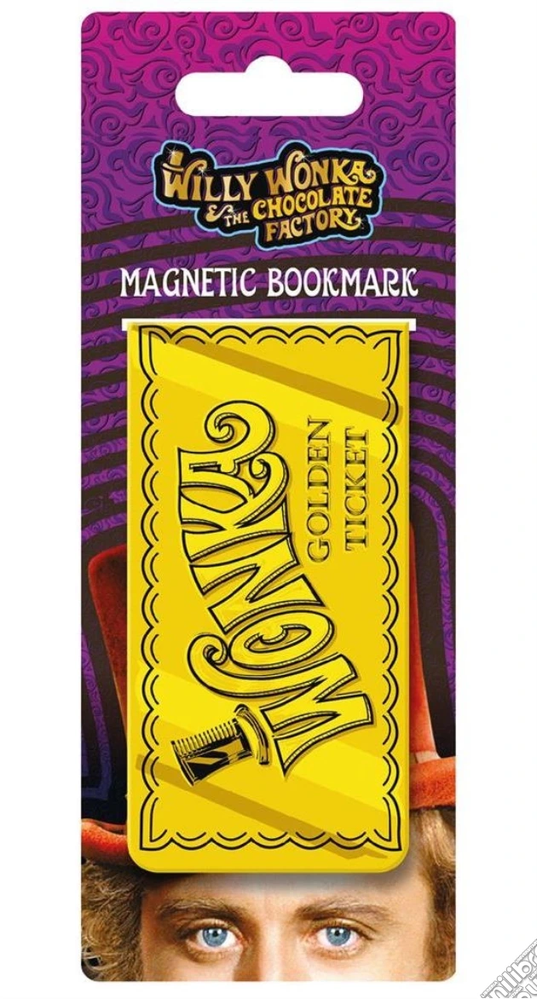 Willy Wonka Golden Ticket Magnetic Bookmark