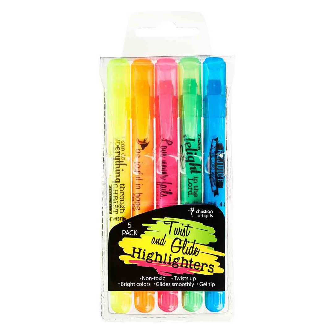 Twist and Glide Highlighters 5 Pack