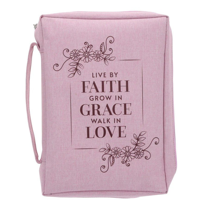 Bible Bag - Live by Faith Grow in Grace Walk in Love (Large)