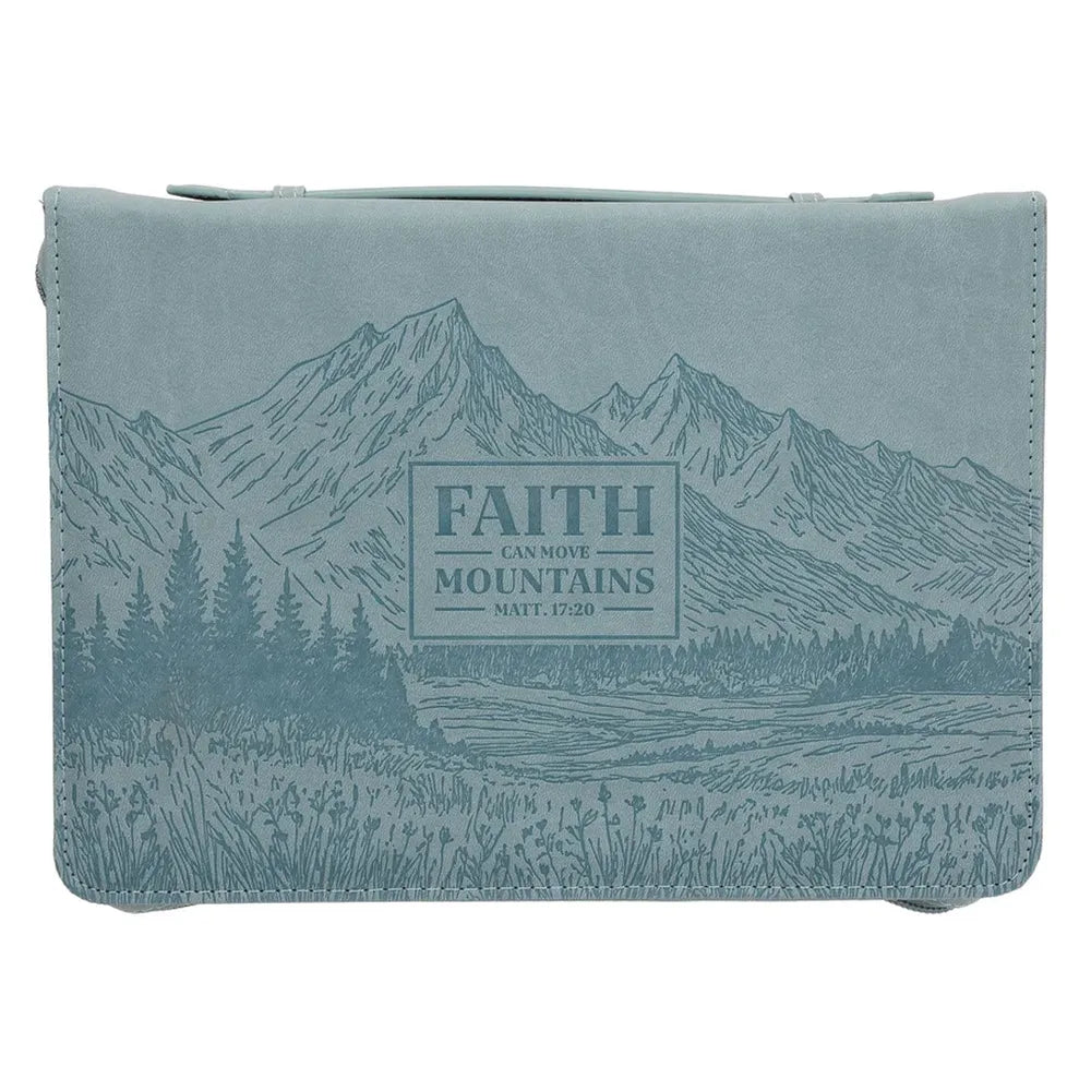 Faith Can Move Mountains Faux Medium Leather (Bible Bag)