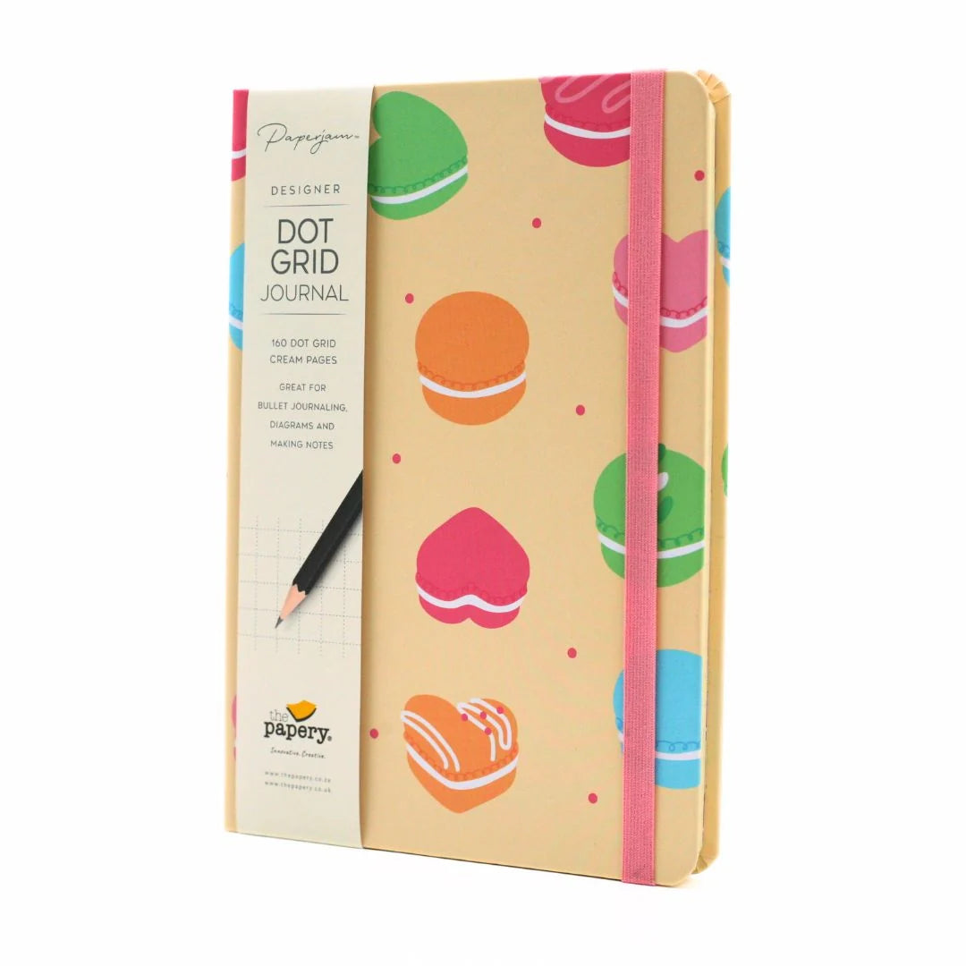 Retro Journal: Love And Macaron - Dot Grid A5