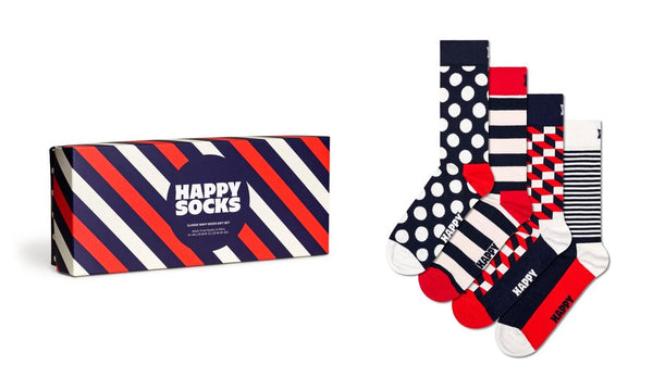 4 pack Classic Navy Socks Gift Set (36-40)