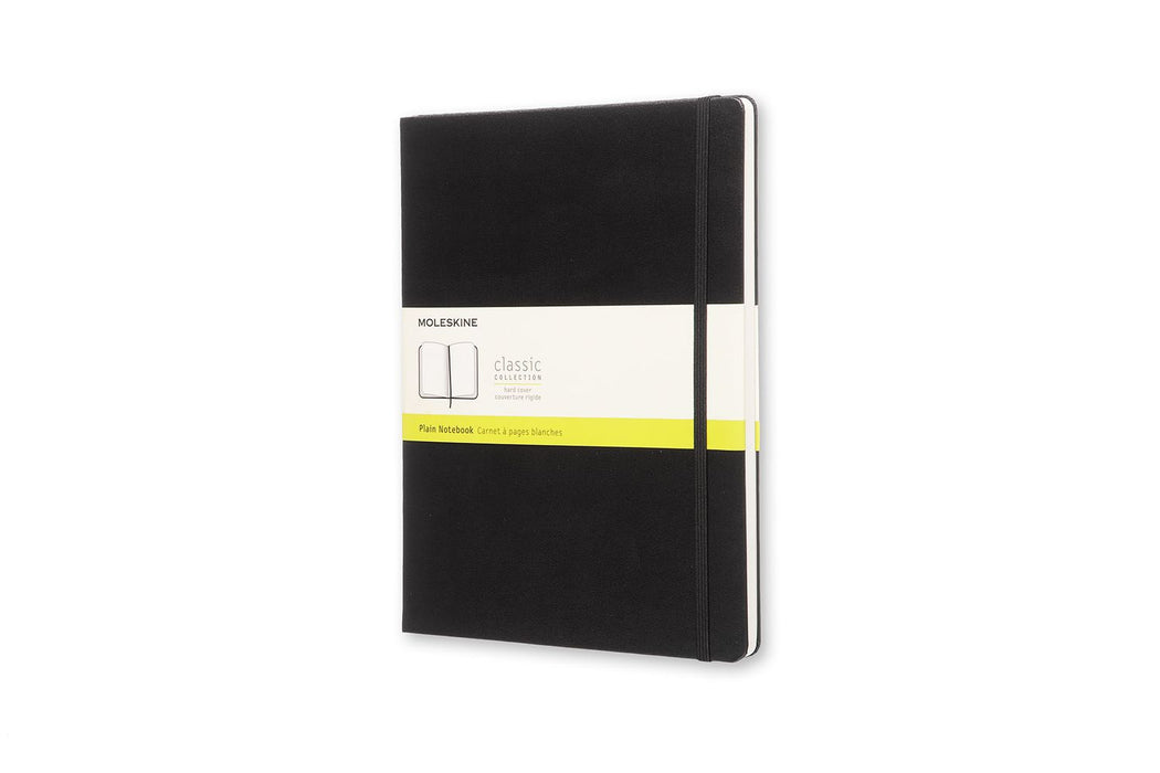 Moleskine Classic Notebook, Extra Large, Plain, Black (Hardcover)