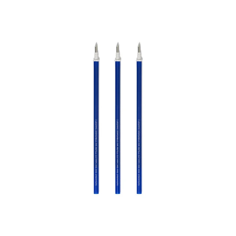 Legami Erasable Pen Refill Blue: Pack of 3