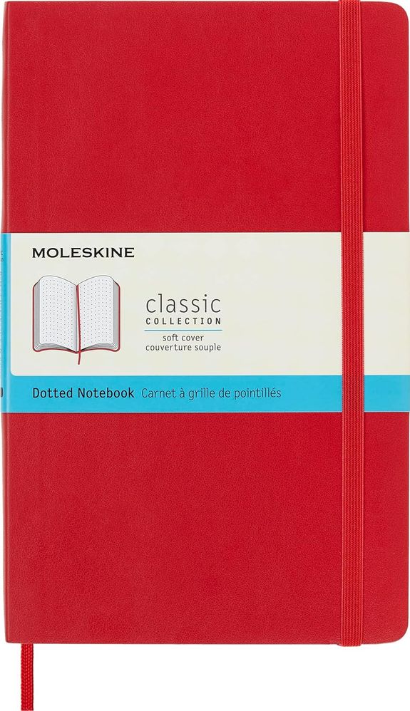 Moleskine Large Scarlet Red Dotted (Softcover)