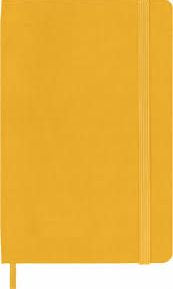 Moleskine Classic Notebook, Pocket, Ruled, Orange Yellow, Silk Hard Cover