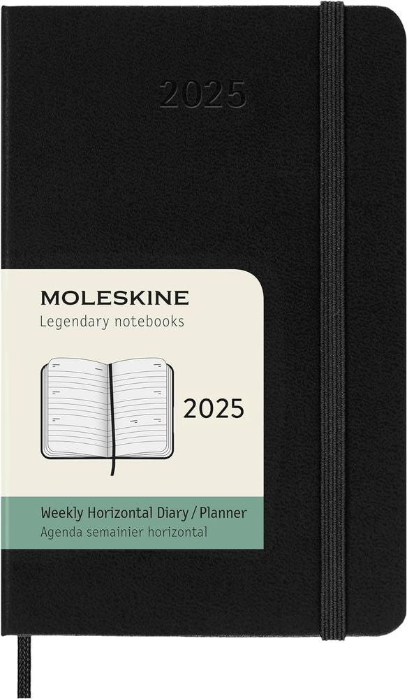 2025 Moleskine 12M Weekly Pocket Black (Hardcover)