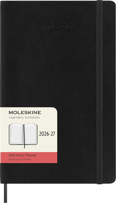 2026 - 2027 18M Daily Planner Large Black (Softcover)