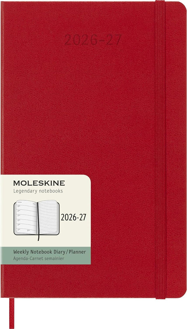 Moleskine 2026 - 2027 18M Weekly Planner Scarlet Red Large (Hardcover)