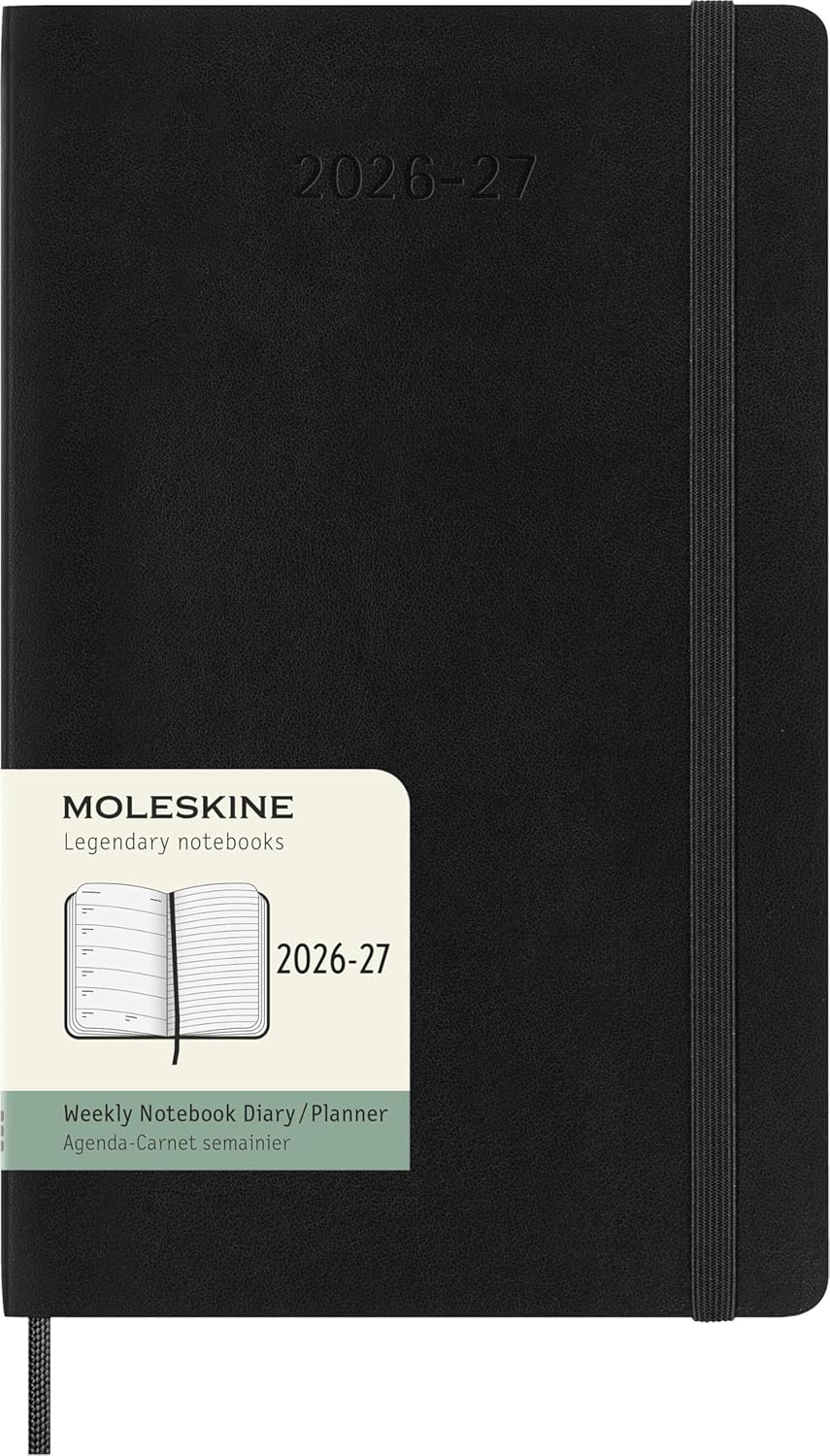 2026-2027 18M Weekly Planner Large Black (Softcover)