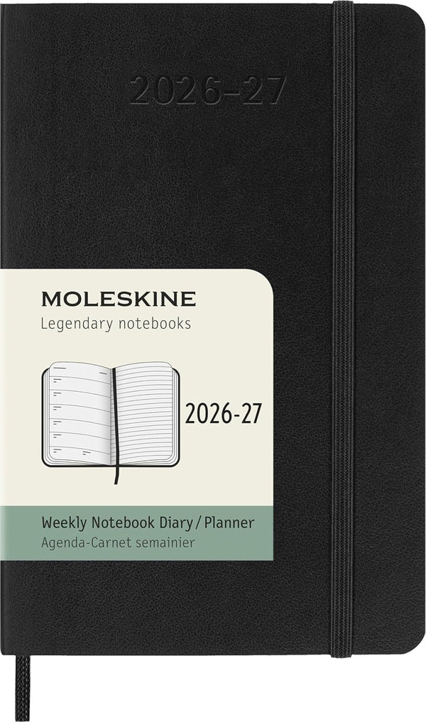 2027 18M Black Pocket Weekly (Softcover)
