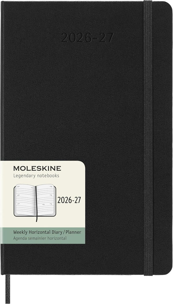 2026 - 2027 18M Weekly Horizontal Planner Large Black (Hardcover)