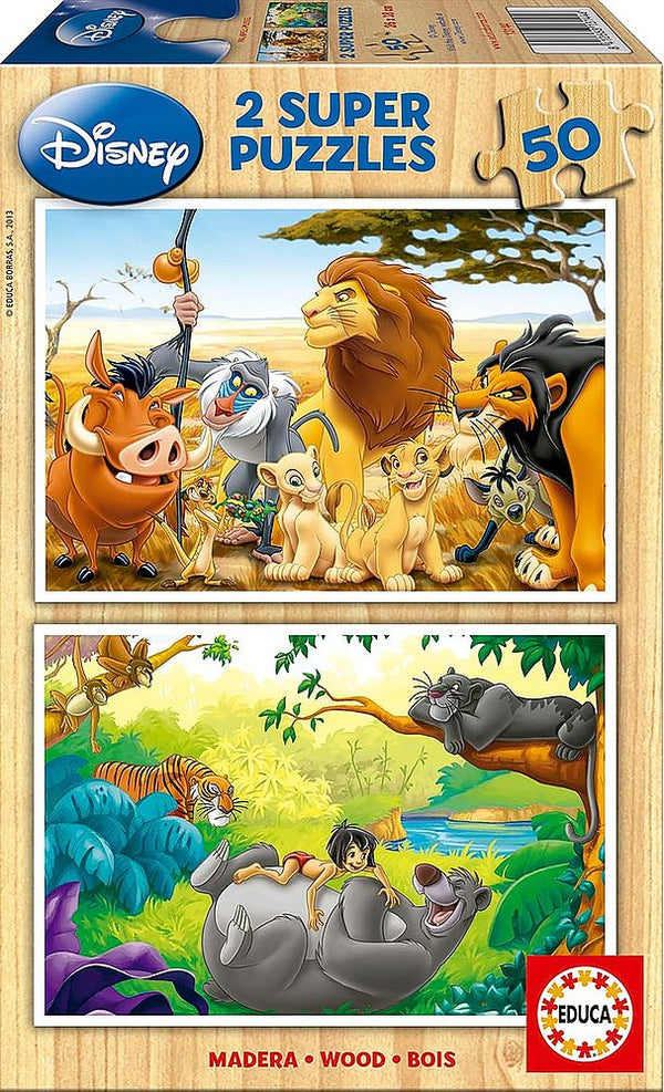 Disney Lion King Animal Friends Puzzles 2x 50 Piece