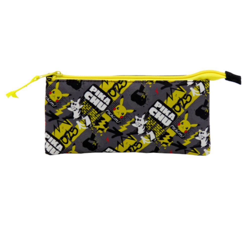 Pokemon Triple Pencil Bag (Grey)