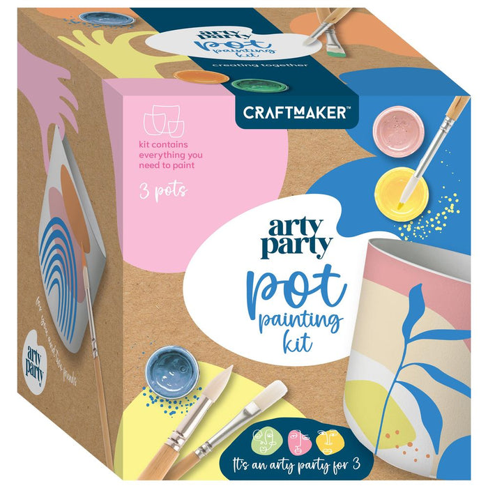 Craft Maker Arty Party Pot Painting Kit