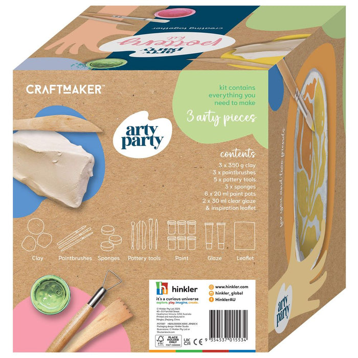 Craft Maker Arty Party Pottery Kit